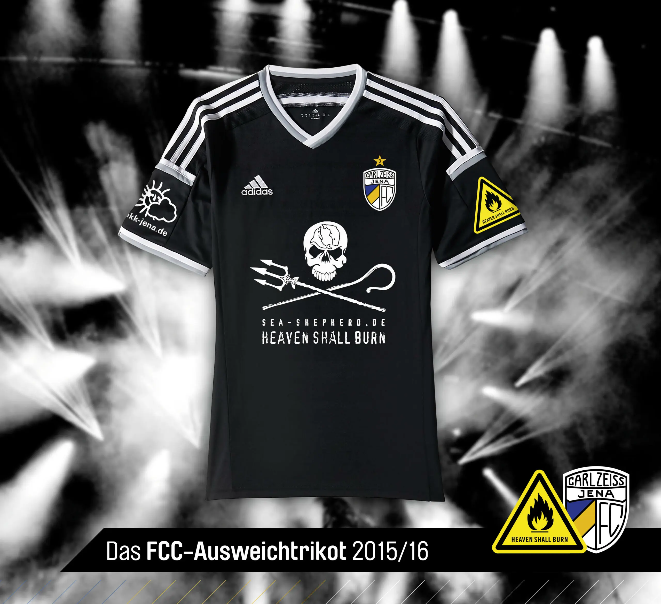 Heaven Shall Burn - als Trikotsponsor bei FC Carl Zeiss Jena